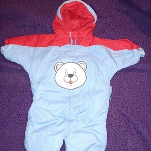 Baby/Toddler Boys bunting hooded Snow Suit Size 12 months Retro